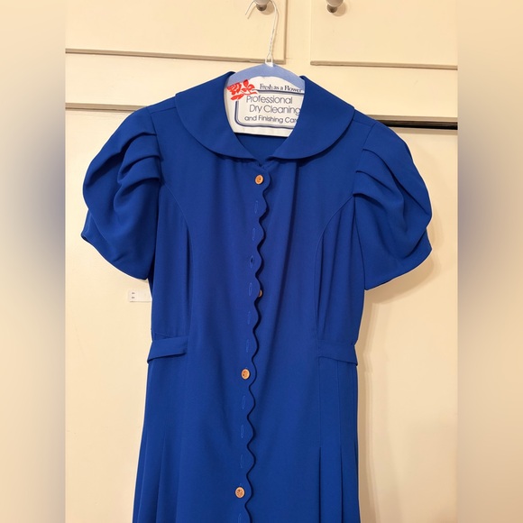 Betsey Johnson Royal Blue Wooden Button Dress 4
*See Measurements* Vintage - Picture 7 of 15